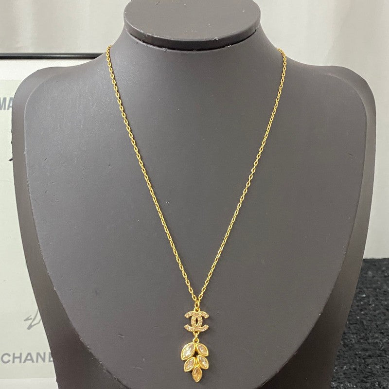 18K  Chanel Flower Crystal Necklace