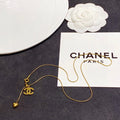 18K  Chanel Heart Pendant Gold Necklace